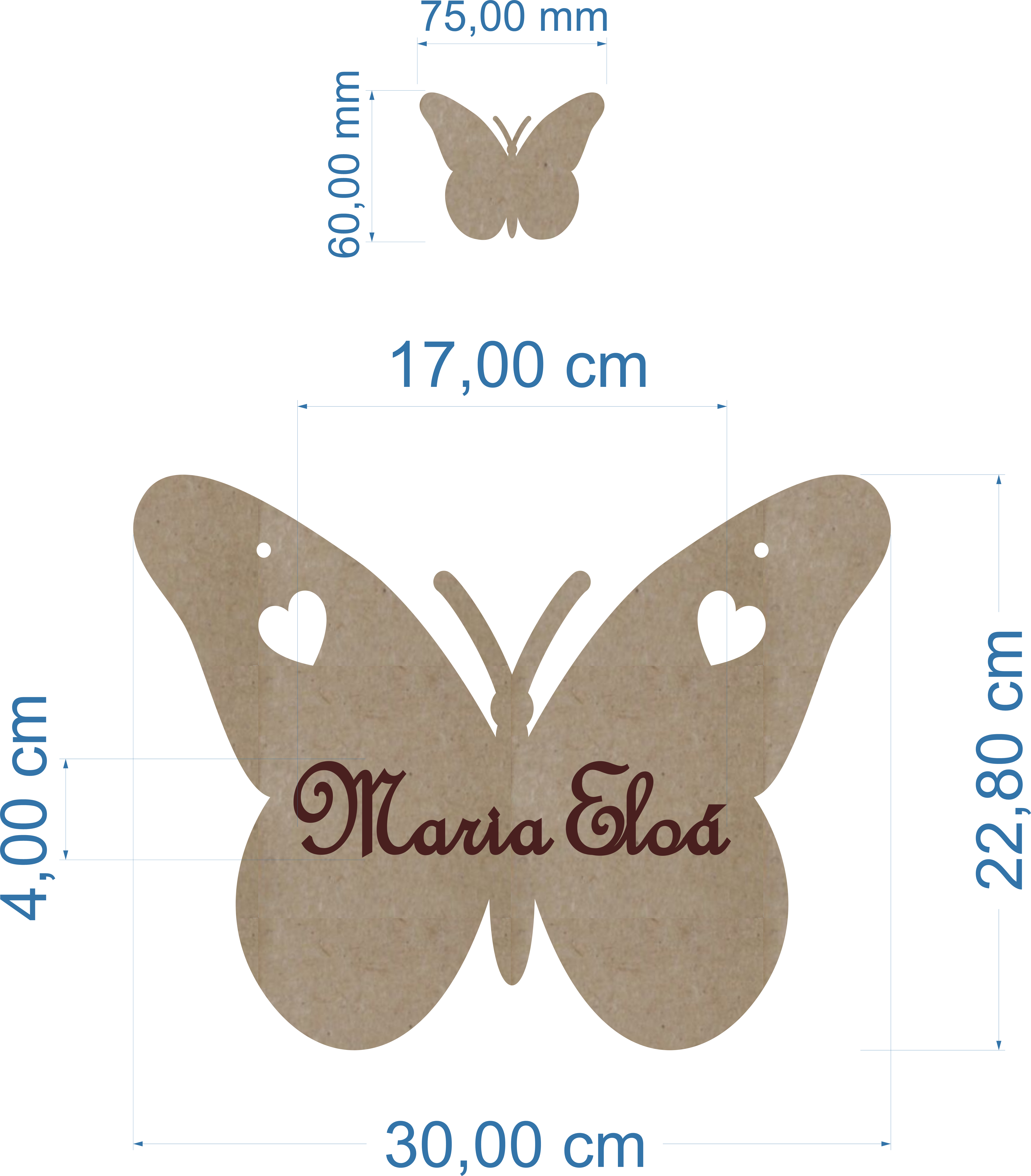 Quadro Maternidade Borboleta